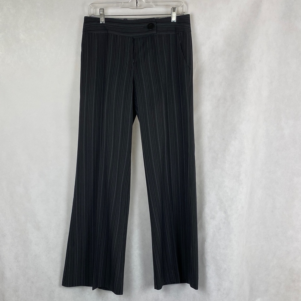 EUC Nordstrom Dark Gray Pinstripe Wide-Legged Tailored Trousers – Size 6